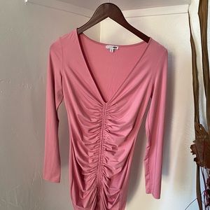 Cute, sexy pink/ ash of roses dress.